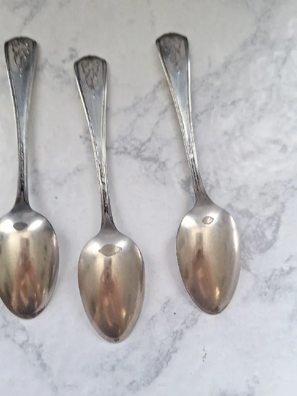 1920 Silent Movie Stars Set of 4 Silver-Tone Decorative Teaspoons